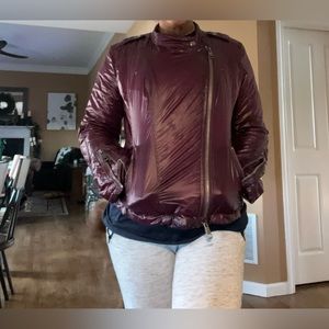 Like new Auth Burberry Britt Dunmow Quilted Black Leather Moto Jacket.